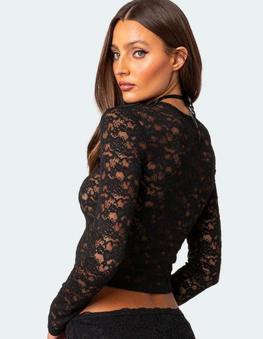 Blusa Encaje negro