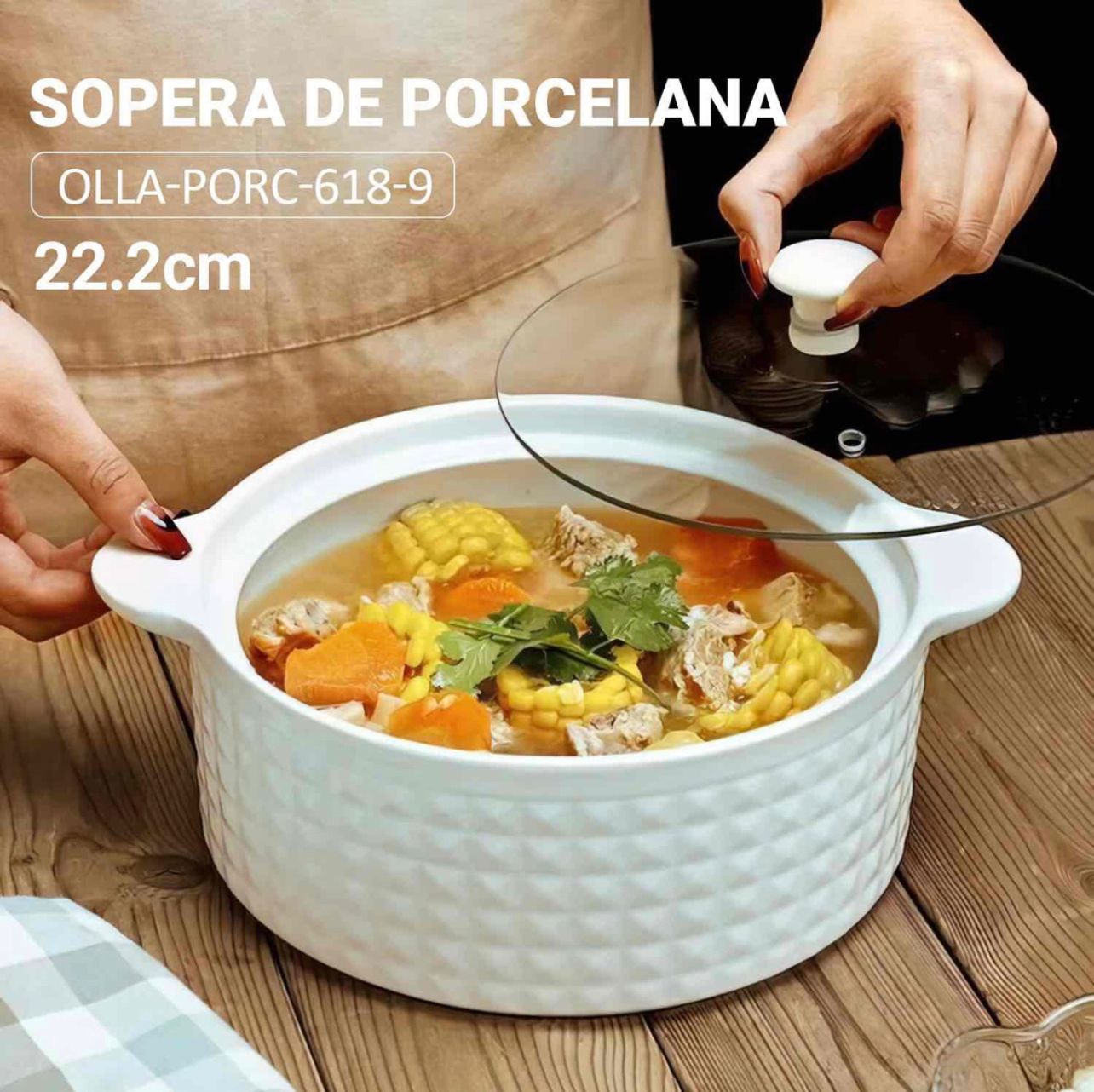 Sopera de Porcelana Blanca