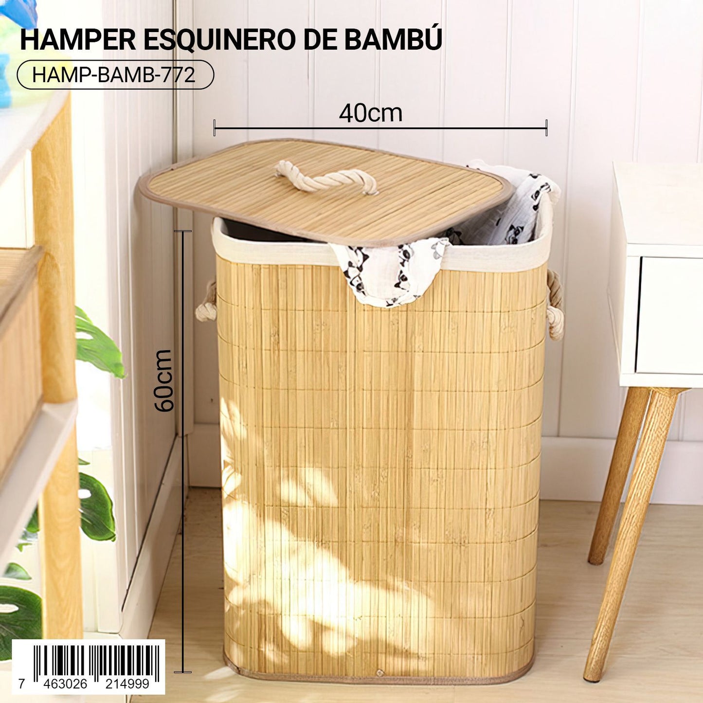 Hamper de bambu